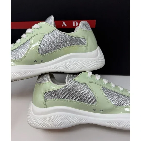 Prada Americas Cup Sneaker Dew/Silver Size 9 US 8 UK - Picture 7 of 11